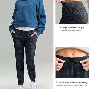 G Gradual Women's Fleece Thermal Lined Joggers - High Waisted & Water Resistant